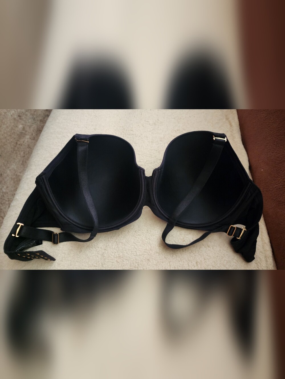 Le Mystere No 9 Envie Convertible T Shirt Bra 7959 Black Adjustable Straps 38E - Picture 5 of 6